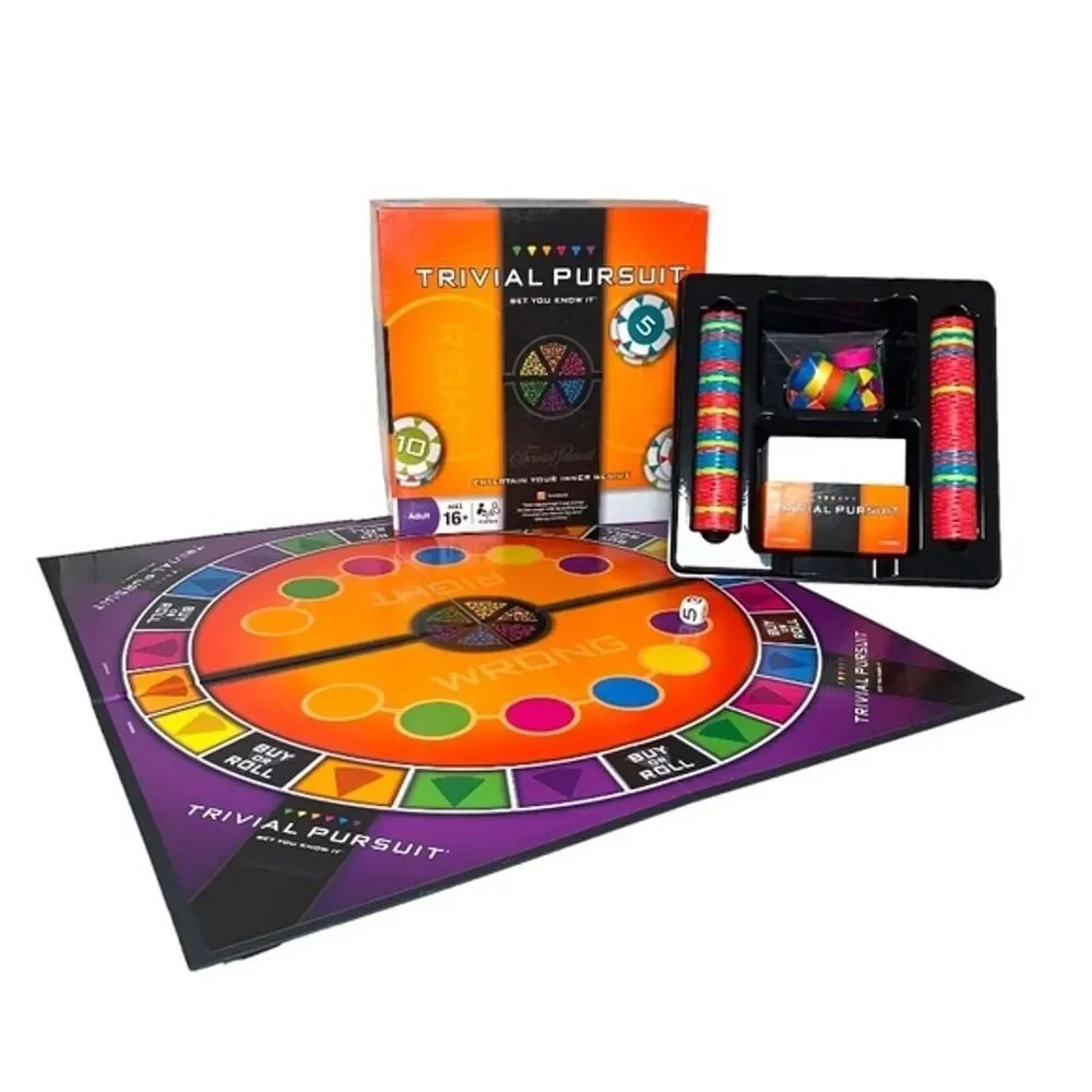 Trivial Pursuit HASBRO Game Night House Party Bet You Know It Board Trivia Quiz